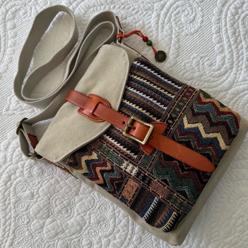 TSD Four Seasons 100% Cotton Canvas Crossbody Bag